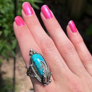 Vintage Navajo Sterling Silver Turquoise Ring